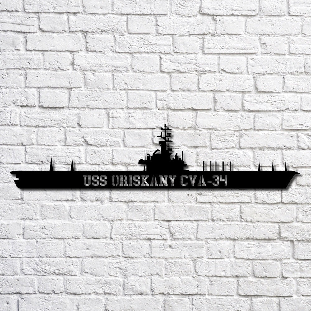 US Navy Metal Sign, Uss Oriskany Cva34 Navy Ship Metal Art, Navy Veteran Metal Sign