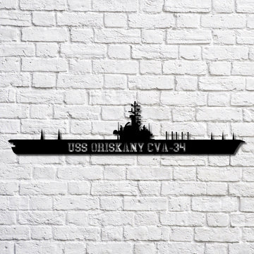 US Navy Metal Sign, Uss Oriskany Cva34 Navy Ship Metal Art, Navy Veteran Metal Sign