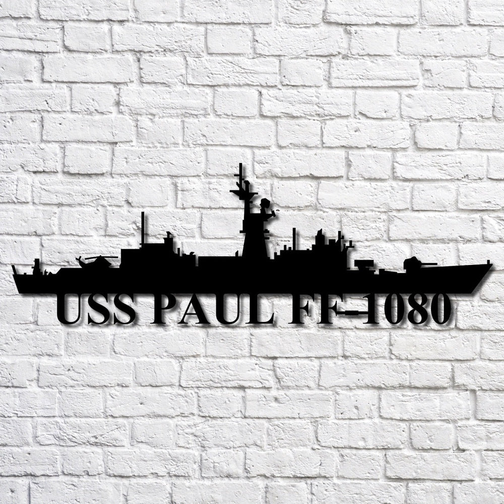 US Navy Metal Sign, Uss Paul Ff1080 Navy Ship Metal Art, Navy Veteran Metal Sign