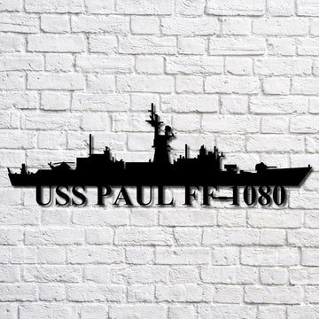US Navy Metal Sign, Uss Paul Ff1080 Navy Ship Metal Art, Navy Veteran Metal Sign