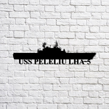 US Navy Metal Sign, Uss Peleliu Lha5 Navy Ship Metal Sign, Memory Wall Metal Sign, Navy Veteran Metal Sign