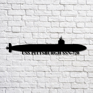 US Navy Metal Sign, Uss Pittsburgh Ssn720 Navy Ship Metal Art, Navy Veteran Metal Sign