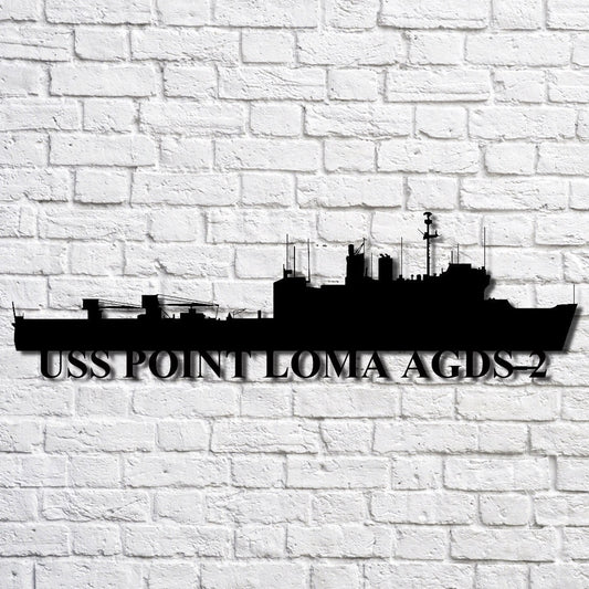 US Navy Metal Sign, Uss Point Loma Agds2 Navy Ship Metal Art, Navy Veteran Metal Sign