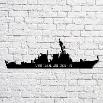 US Navy Metal Sign, Uss Ramage Ddg61 Navy Ship Metal Art, Navy Veteran Metal Sign