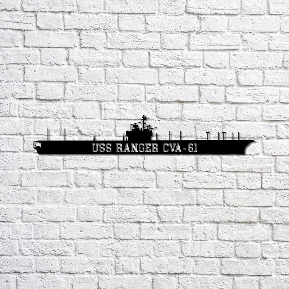 US Navy Metal Sign, Uss Ranger Cva61 Navy Ship Metal Sign, Memory Wall Metal Sign, Navy Veteran Metal Sign