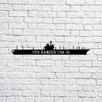 US Navy Metal Sign, Uss Ranger Cva61 Navy Ship Metal Sign, Memory Wall Metal Sign, Navy Veteran Metal Sign