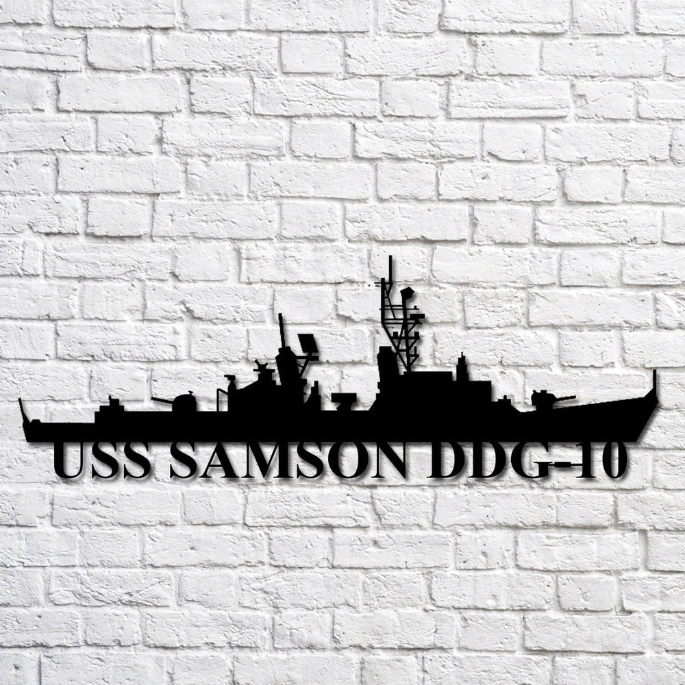 US Navy Metal Sign, Uss Samson Ddg10 Navy Ship Metal Art, Navy Veteran Metal Sign