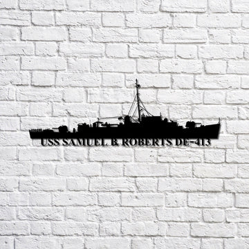 US Navy Metal Sign, Uss Samuel B Roberts De413 Navy Ship Metal Sign, Memory Wall Metal Sign, Navy Veteran Metal Sign