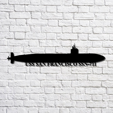 US Navy Metal Sign, Uss San Francisco Ssn711 Navy Ship Metal Art, Navy Veteran Metal Sign