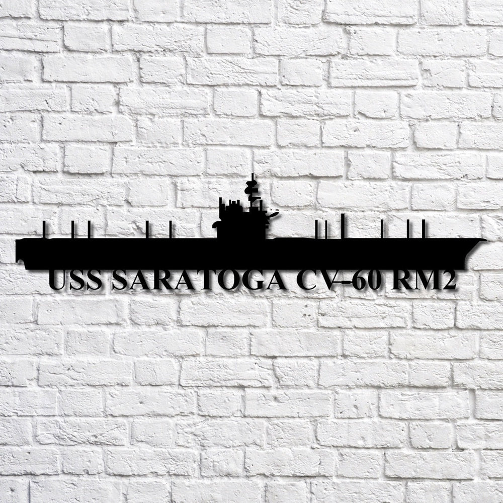US Navy Metal Sign, Uss Saratoga Cv60 Rm2 Navy Ship Metal Art, Navy Veteran Metal Sign