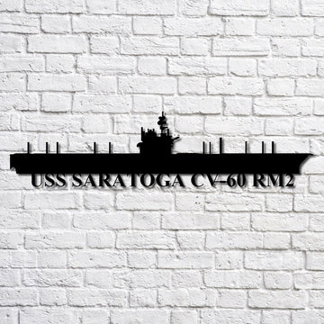 US Navy Metal Sign, Uss Saratoga Cv60 Rm2 Navy Ship Metal Art, Navy Veteran Metal Sign