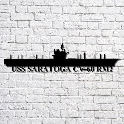 US Navy Metal Sign, Uss Saratoga Cv60 Rm2 Navy Ship Metal Art, Navy Veteran Metal Sign