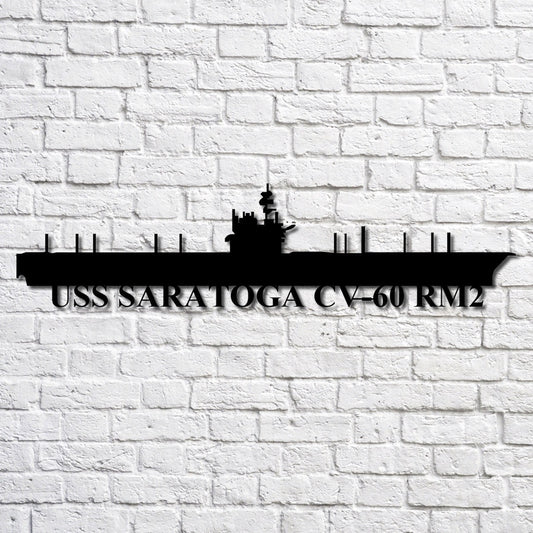 US Navy Metal Sign, Uss Saratoga Cv60 Rm2 Navy Ship Metal Art, Navy Veteran Metal Sign