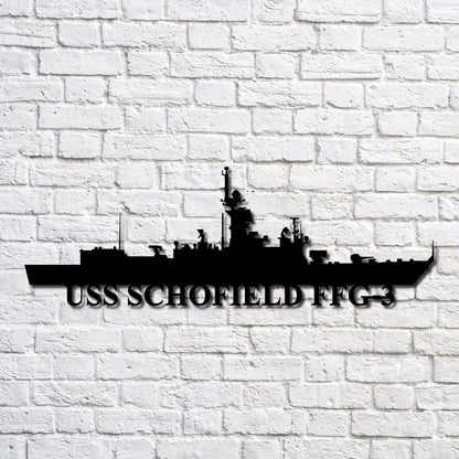 US Navy Metal Sign, Uss Schofield Ffg3 Navy Ship Metal Art, Navy Veteran Metal Sign