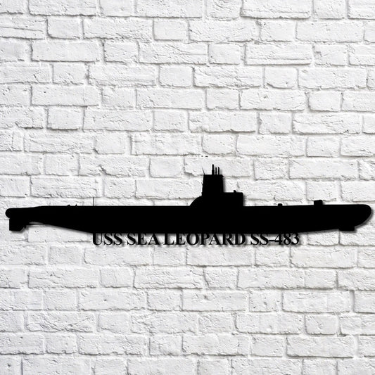 US Navy Metal Sign, Uss Sea Leopard Ss483 Navy Ship Metal Art, Navy Veteran Metal Sign