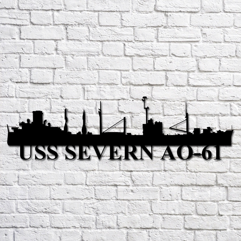 US Navy Metal Sign, Uss Severn Ao61 Navy Ship Metal Art, Navy Veteran Metal Sign
