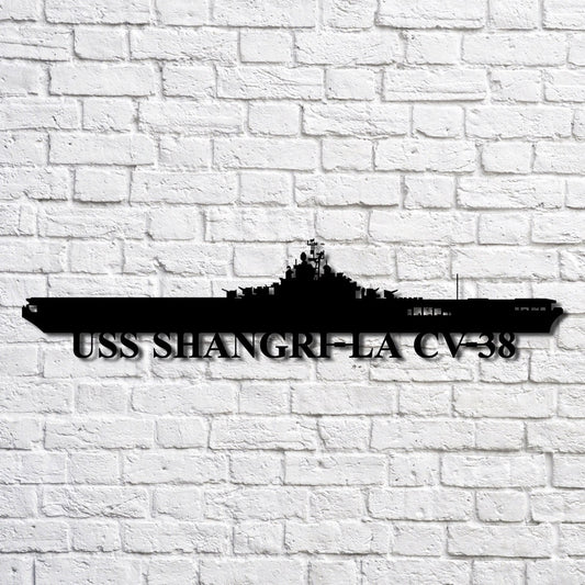 US Navy Metal Sign, Uss Shangrila Cv38 Navy Ship Metal Art, Navy Veteran Metal Sign