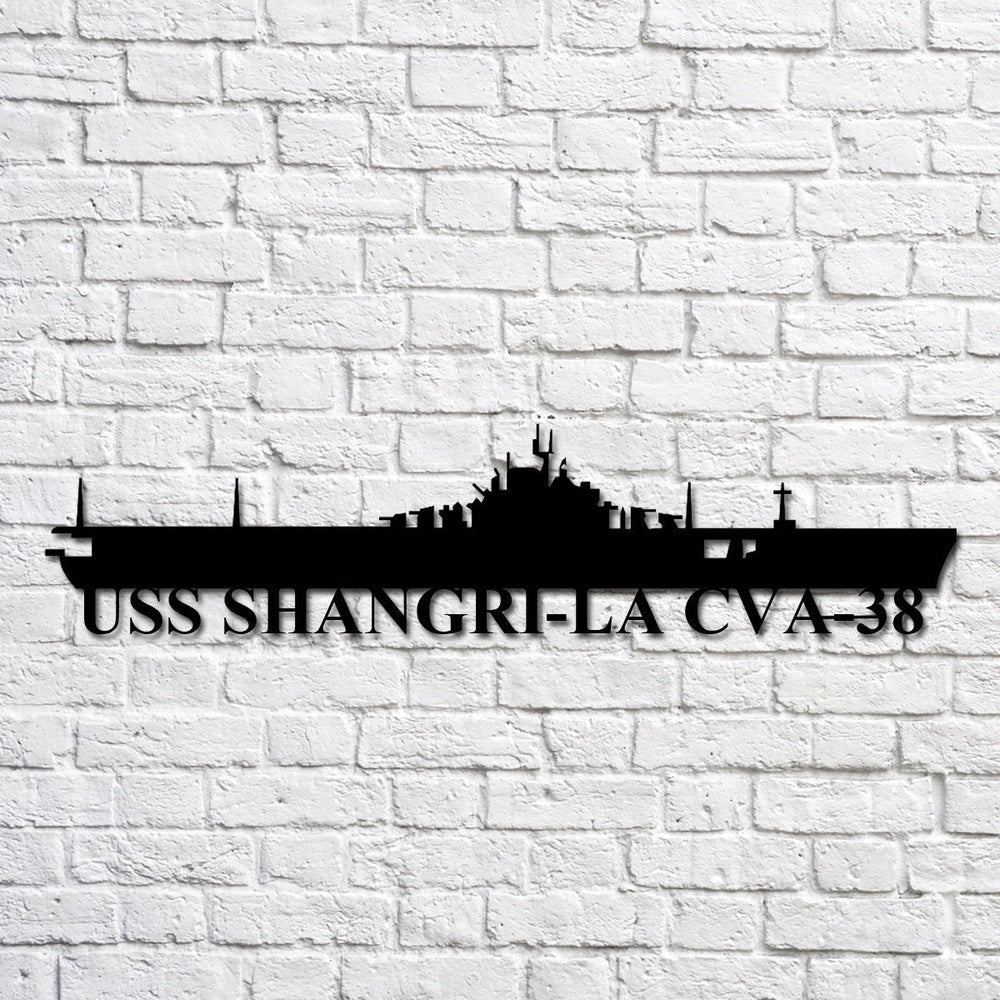 US Navy Metal Sign, Uss Shangrila Cva38 Navy Ship Metal Art, Navy Veteran Metal Sign