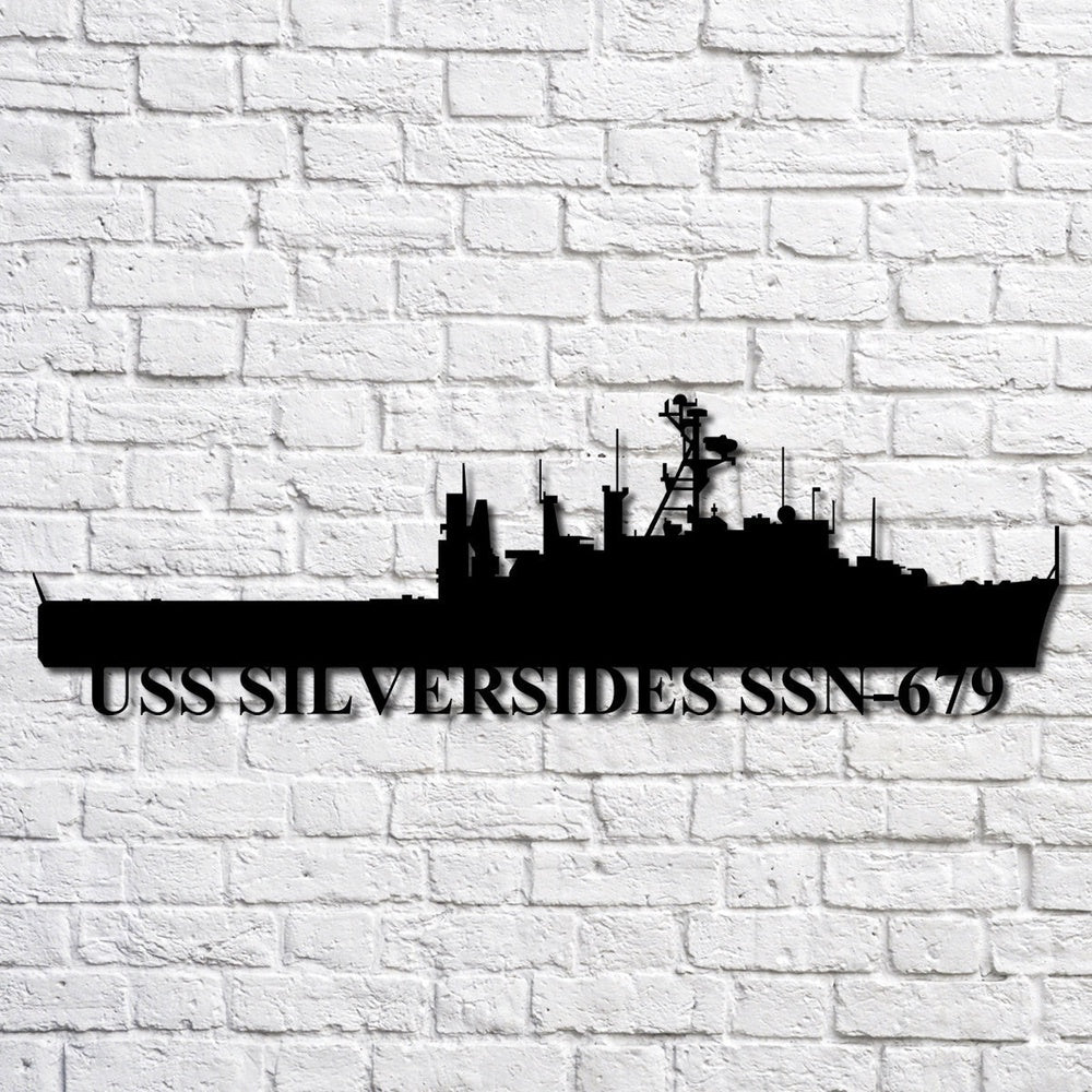US Navy Metal Sign, Uss Silversides Ssn679 Navy Ship Metal Art, Navy Veteran Metal Sign