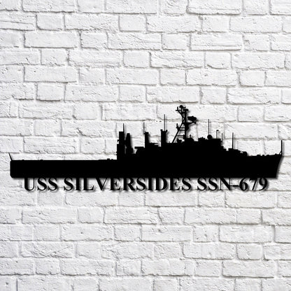 US Navy Metal Sign, Uss Silversides Ssn679 Navy Ship Metal Art, Navy Veteran Metal Sign