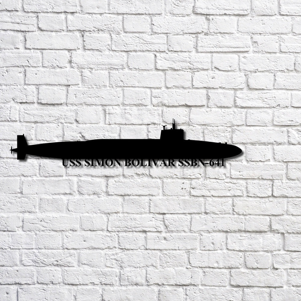 US Navy Metal Sign, Uss Simon Bolivar Ssbn641 Navy Ship Metal Art, Navy Veteran Metal Sign