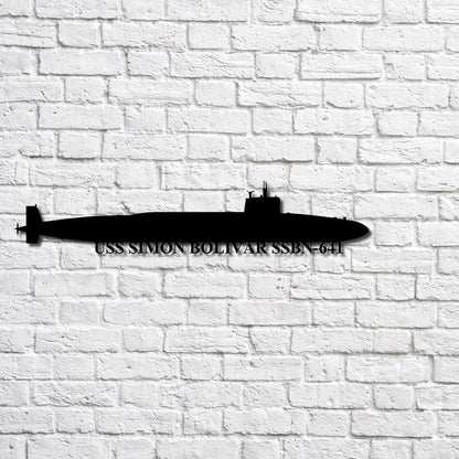 US Navy Metal Sign, Uss Simon Bolivar Ssbn641 Navy Ship Metal Art, Navy Veteran Metal Sign