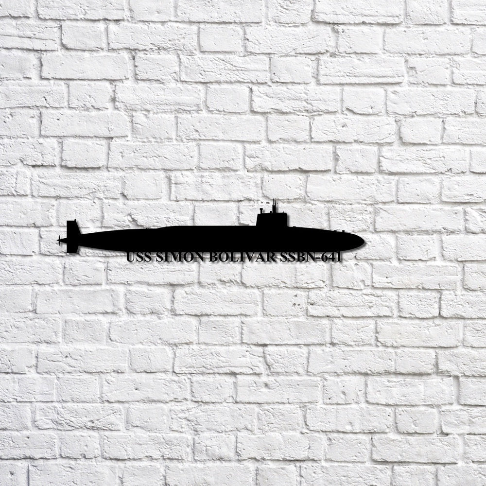 US Navy Metal Sign, Uss Simon Bolivar Ssbn641 Navy Ship Metal Sign, Memory Wall Metal Sign, Navy Veteran Metal Sign