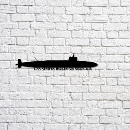 US Navy Metal Sign, Uss Simon Bolivar Ssbn641 Navy Ship Metal Sign, Memory Wall Metal Sign, Navy Veteran Metal Sign