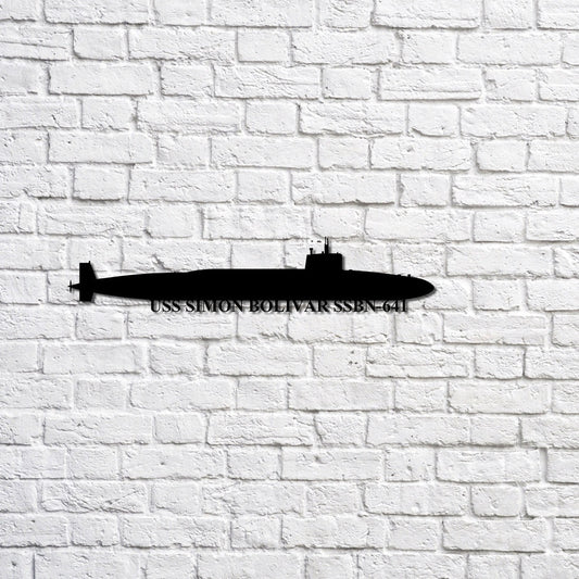 US Navy Metal Sign, Uss Simon Bolivar Ssbn641 Navy Ship Metal Sign, Memory Wall Metal Sign, Navy Veteran Metal Sign