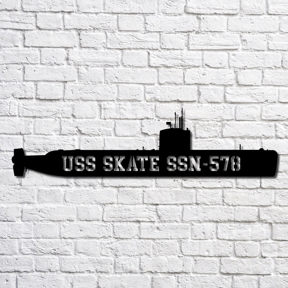 US Navy Metal Sign, Uss Skate Ssn578 Navy Ship Metal Art, Navy Veteran Metal Sign