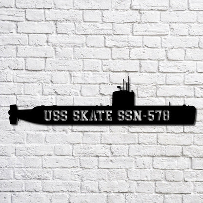US Navy Metal Sign, Uss Skate Ssn578 Navy Ship Metal Art, Navy Veteran Metal Sign