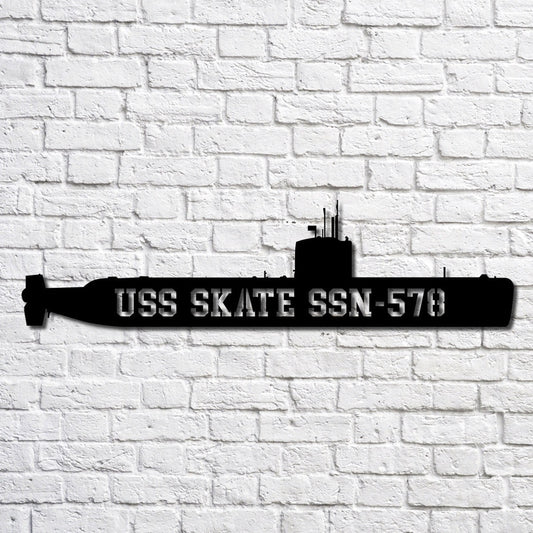 US Navy Metal Sign, Uss Skate Ssn578 Navy Ship Metal Art, Navy Veteran Metal Sign