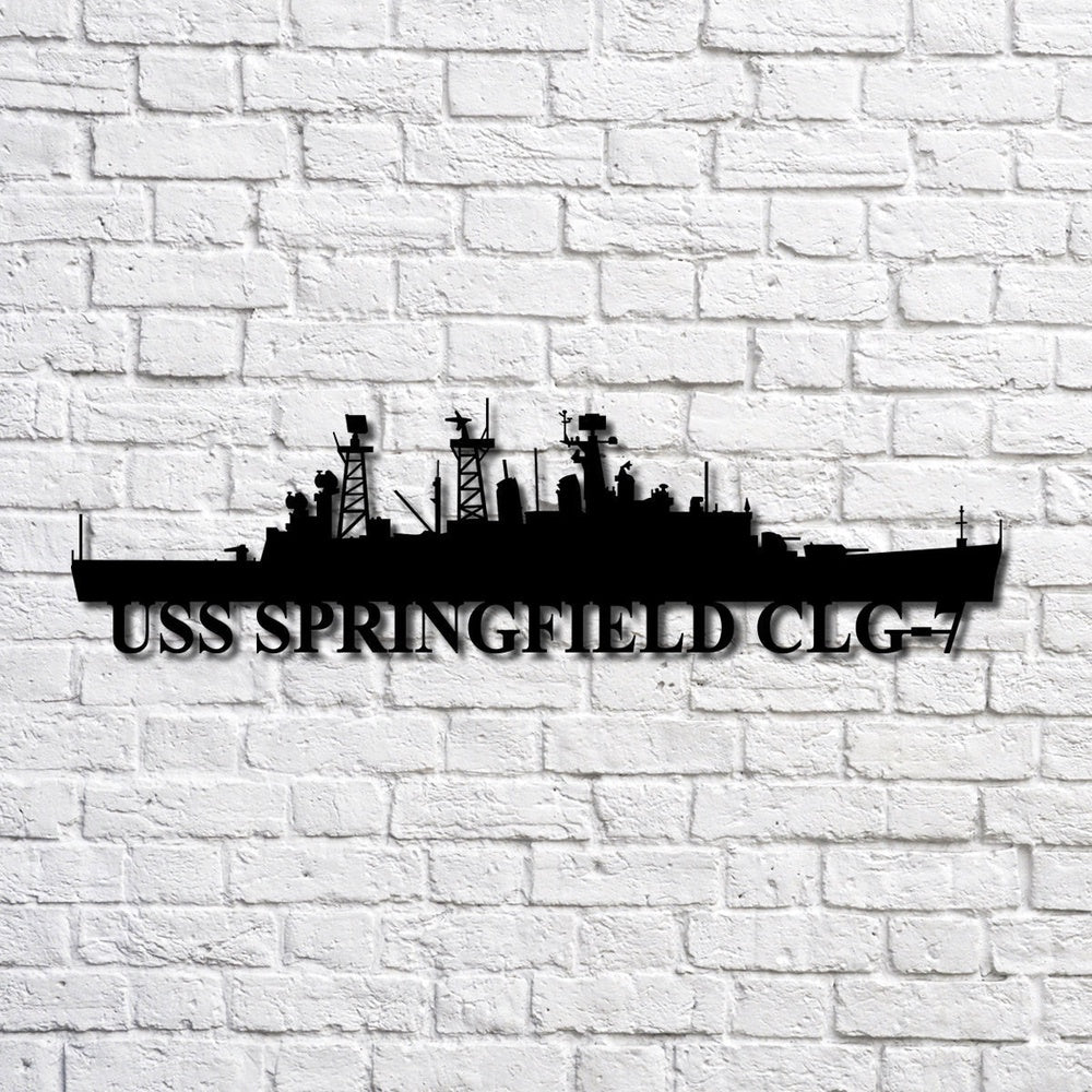 US Navy Metal Sign, Uss Springfield Clg7 Navy Ship Metal Art, Navy Veteran Metal Sign