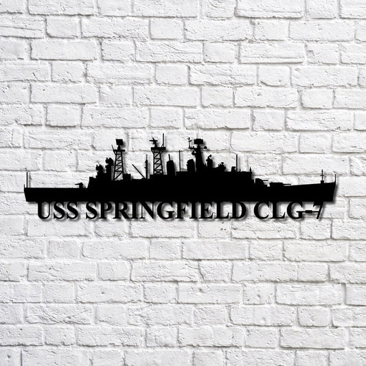 US Navy Metal Sign, Uss Springfield Clg7 Navy Ship Metal Art, Navy Veteran Metal Sign