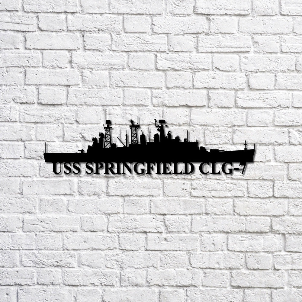 US Navy Metal Sign, Uss Springfield Clg7 Navy Ship Metal Sign, Memory Wall Metal Sign, Navy Veteran Metal Sign