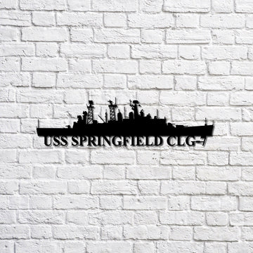 US Navy Metal Sign, Uss Springfield Clg7 Navy Ship Metal Sign, Memory Wall Metal Sign, Navy Veteran Metal Sign