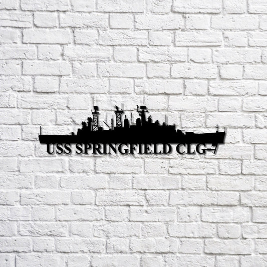 US Navy Metal Sign, Uss Springfield Clg7 Navy Ship Metal Sign, Memory Wall Metal Sign, Navy Veteran Metal Sign