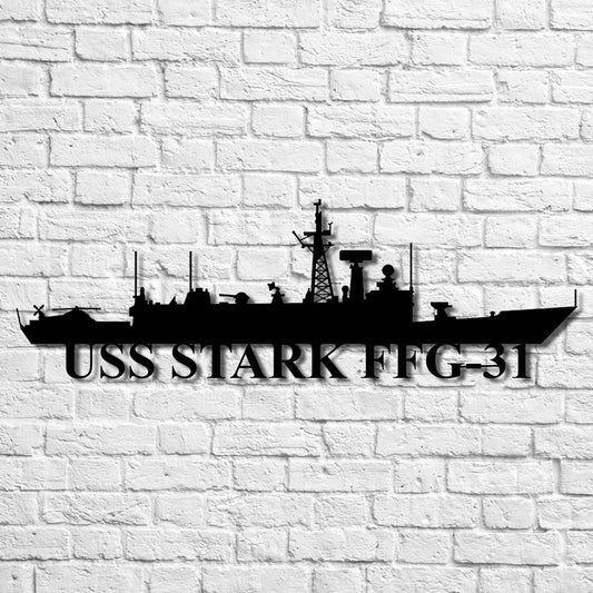 US Navy Metal Sign, Uss Stark Ffg31 Navy Ship Metal Art, Navy Veteran Metal Sign