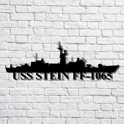 US Navy Metal Sign, Uss Stein Ff1065 Navy Ship Metal Art, Navy Veteran Metal Sign