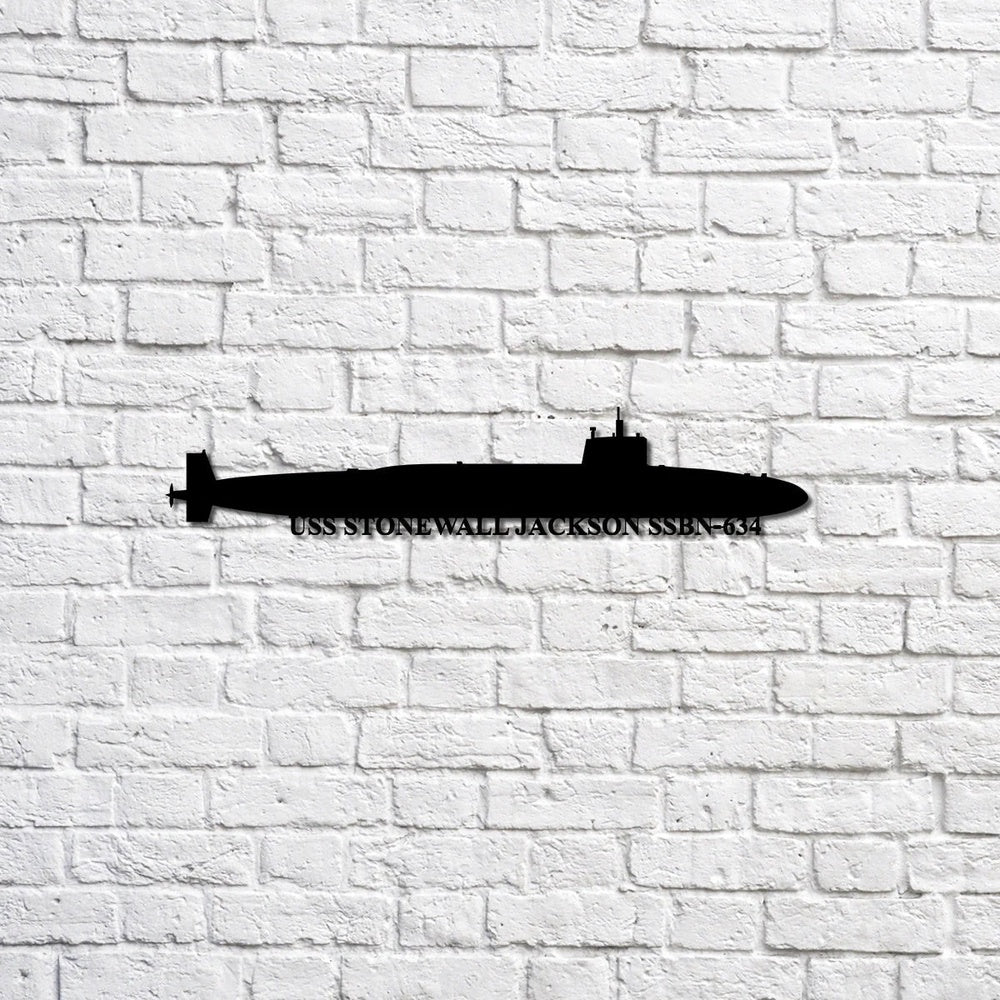 US Navy Metal Sign, Uss Stonewall Jackson Ssbn634 Navy Ship Metal Sign, Memory Wall Metal Sign, Navy Veteran Metal Sign