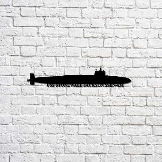 US Navy Metal Sign, Uss Stonewall Jackson Ssbn634 Navy Ship Metal Sign, Memory Wall Metal Sign, Navy Veteran Metal Sign