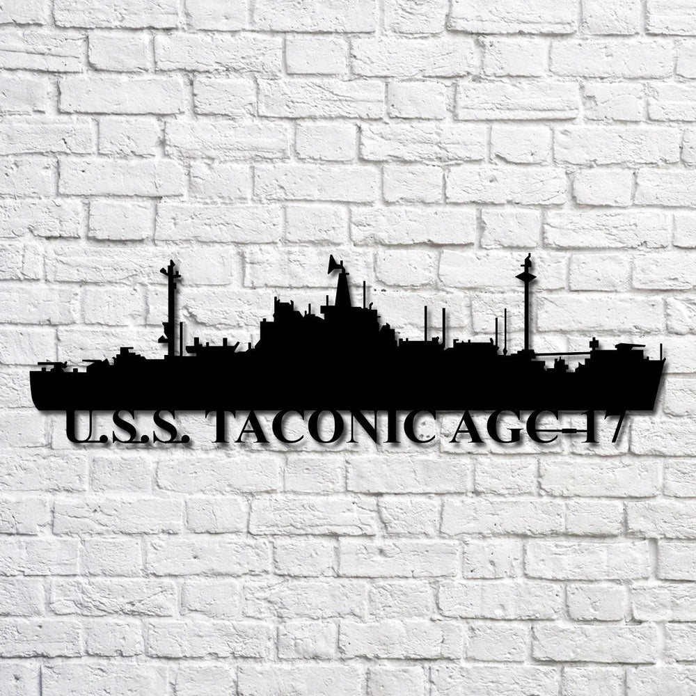 US Navy Metal Sign, Uss Taconic Agc17 Navy Ship Metal Art, Custom Us Navy Ship Cut Metal Sign, Navy Veteran Metal Sign