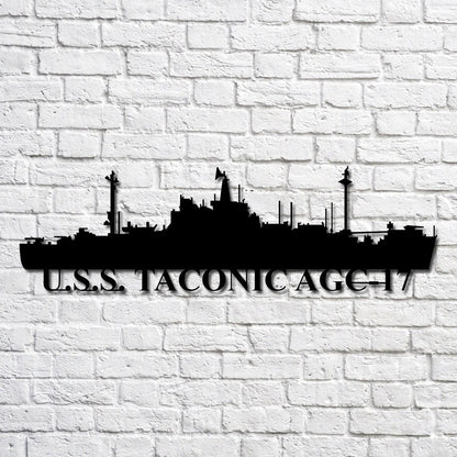 US Navy Metal Sign, Uss Taconic Agc17 Navy Ship Metal Art, Custom Us Navy Ship Cut Metal Sign, Navy Veteran Metal Sign