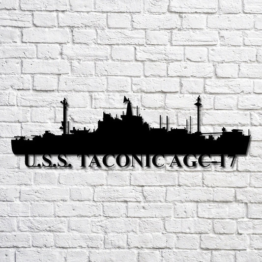US Navy Metal Sign, Uss Taconic Agc17 Navy Ship Metal Art, Custom Us Navy Ship Cut Metal Sign, Navy Veteran Metal Sign