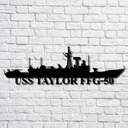 US Navy Metal Sign, Uss Taylor Ffg50 Navy Ship Metal Art, Navy Veteran Metal Sign