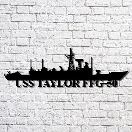 US Navy Metal Sign, Uss Taylor Ffg50 Navy Ship Metal Art, Navy Veteran Metal Sign