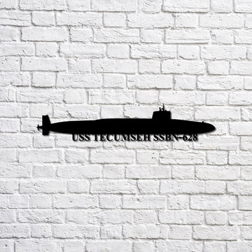US Navy Metal Sign, Uss Tecumseh Ssbn628 Navy Ship Metal Sign, Memory Wall Metal Sign, Navy Veteran Metal Sign