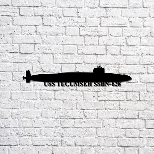 US Navy Metal Sign, Uss Tecumseh Ssbn628 Navy Ship Metal Sign, Memory Wall Metal Sign, Navy Veteran Metal Sign