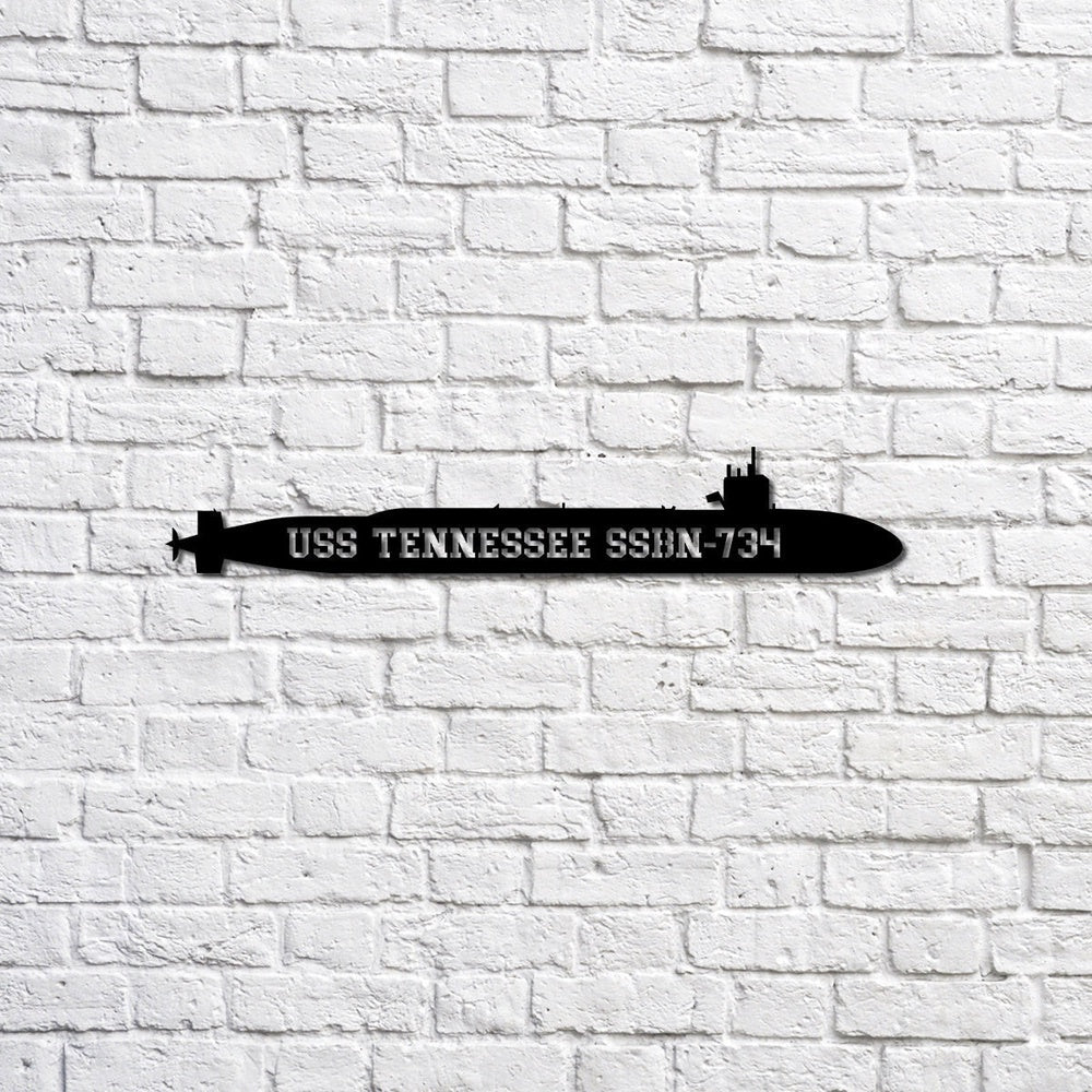 US Navy Metal Sign, Uss Tennessee Ssbn734 Navy Ship Metal Sign, Memory Wall Metal Sign, Navy Veteran Metal Sign