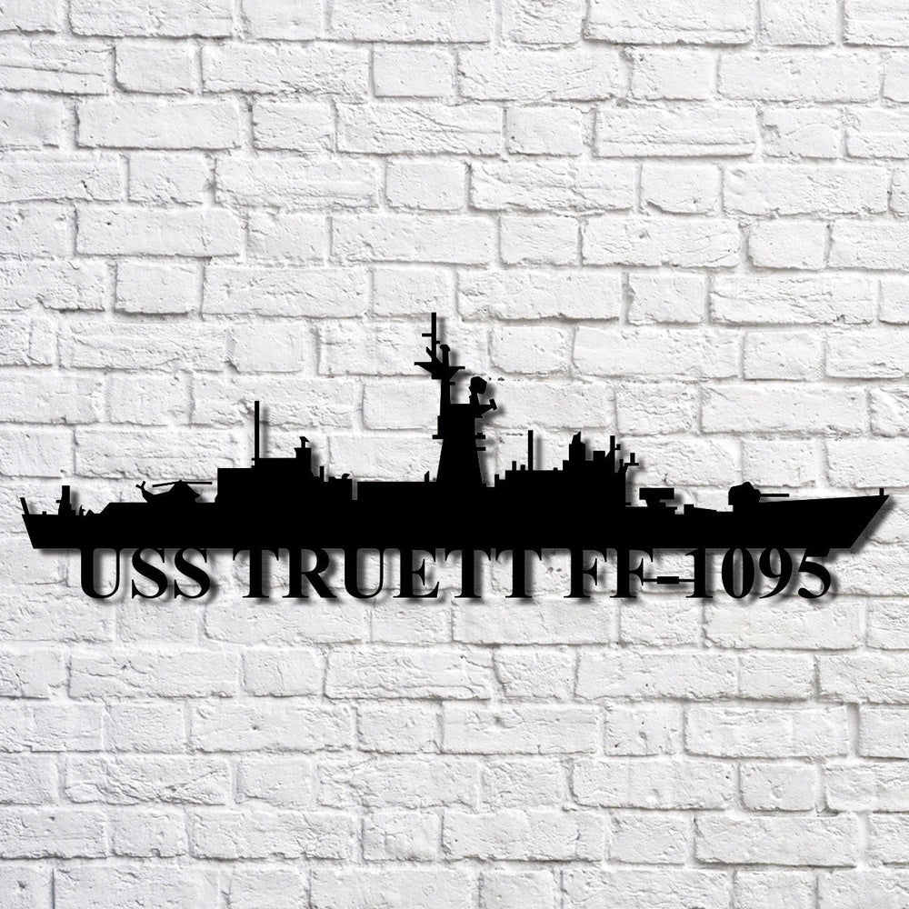 US Navy Metal Sign, Uss Truett Ff1095 Navy Ship Metal Art, Navy Veteran Metal Sign
